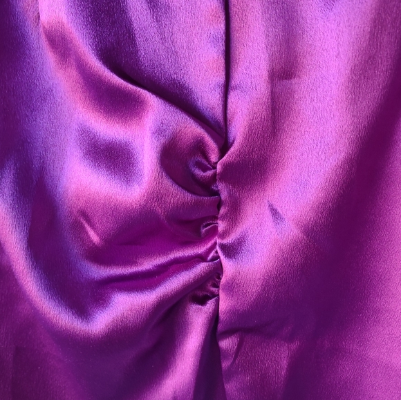 Woman's SXY Collection shiny purple beautiful well made SKIRT zip up front - Picture 3 of 5